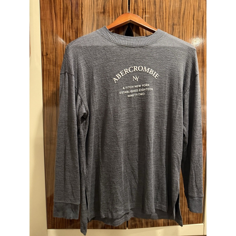 Abercrombie & Fitch NY Gray Soft Cozy Pullover Sweater Women Size S Long Sleeve
